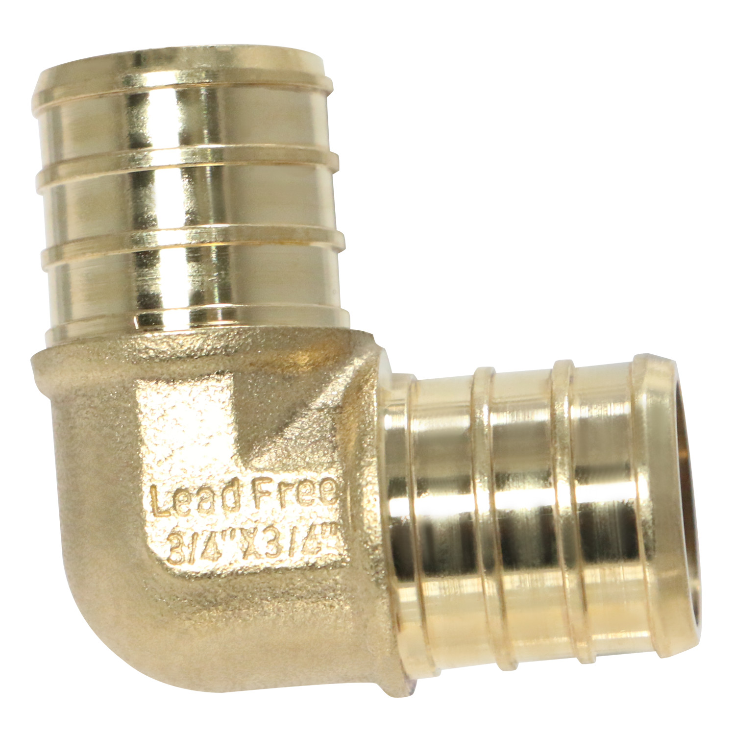 100 PIECES 3/4″ PEX ELBOW – BRASS CRIMP FITTINGS (LEAD-FREE)