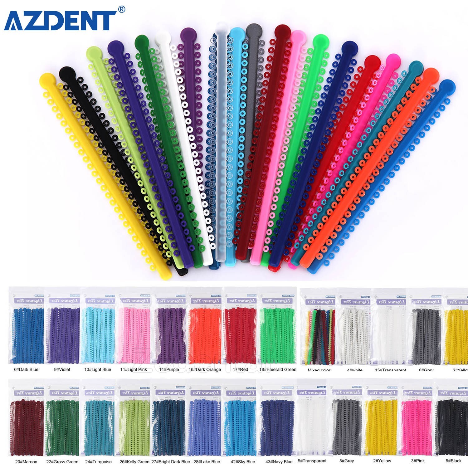 1000Pcs Dental Orthodontic Ligature Ties Elastic Rubber Bands Brace Treatment