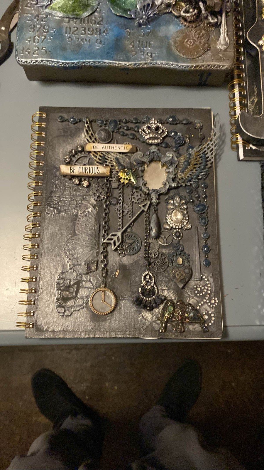 OOAK Handmade Steampunk Journal Wing Crown
