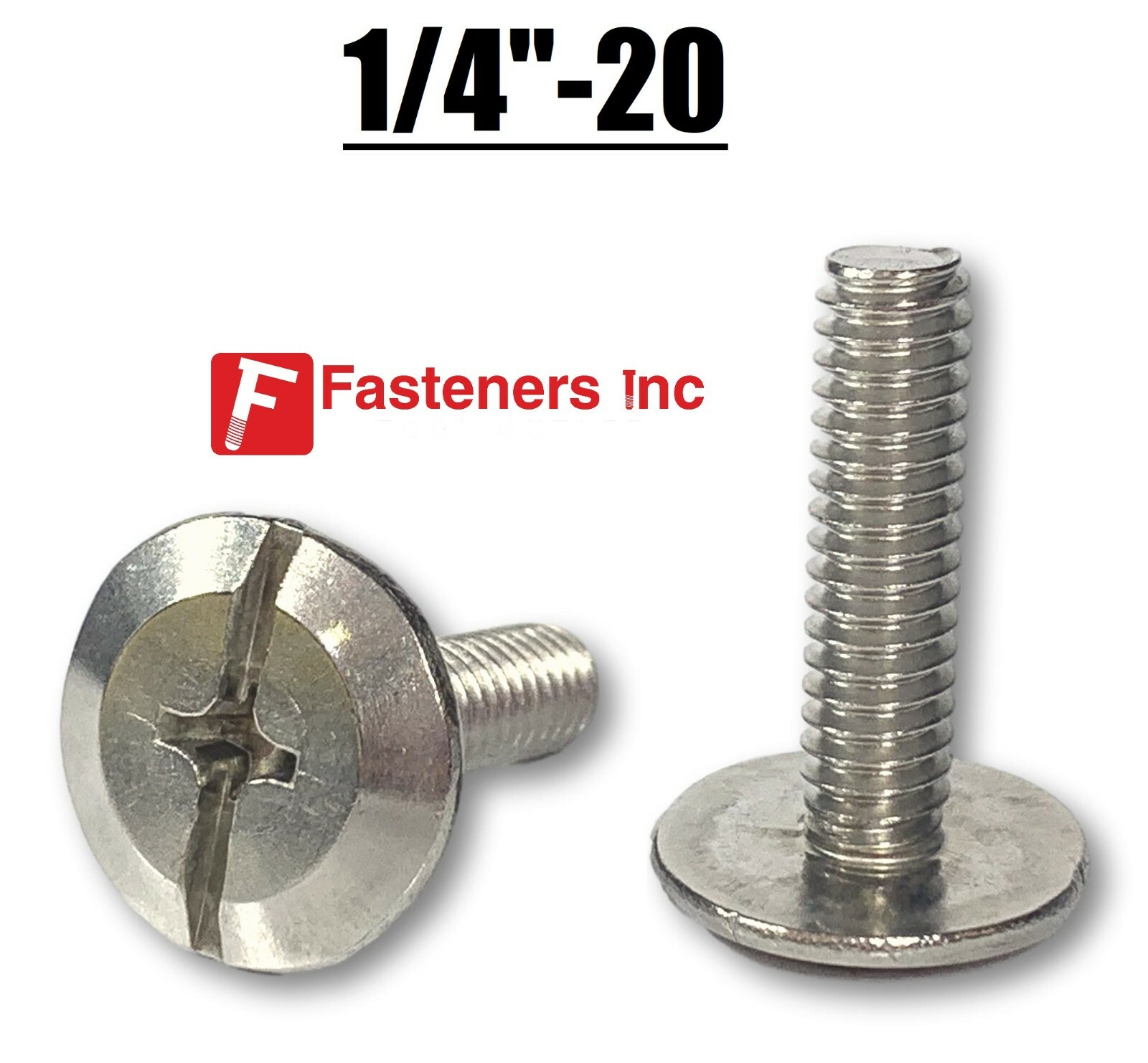 1/4″-20 Stainless Steel Phillips / Slotted Hurricane Sidewalk Bolts Choose Size