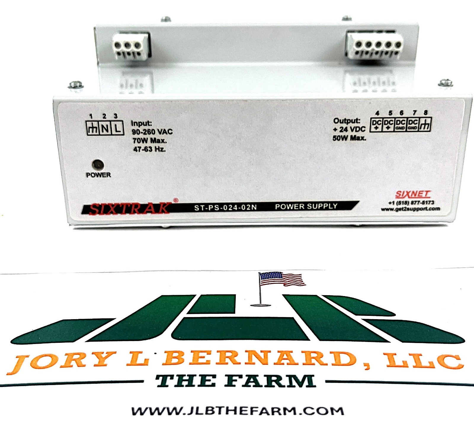 SIXNET, ST-PS-024-02N, SIXTRAK, POWER SUPPLY MODULE, 90-260VAC to 24VDC, NOS S