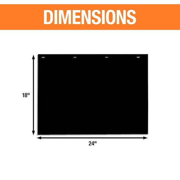 Buyers Products Rc18ppbpkgd Mudflaps, 18 In X 24 In, Polymer, Black, 1 Pr