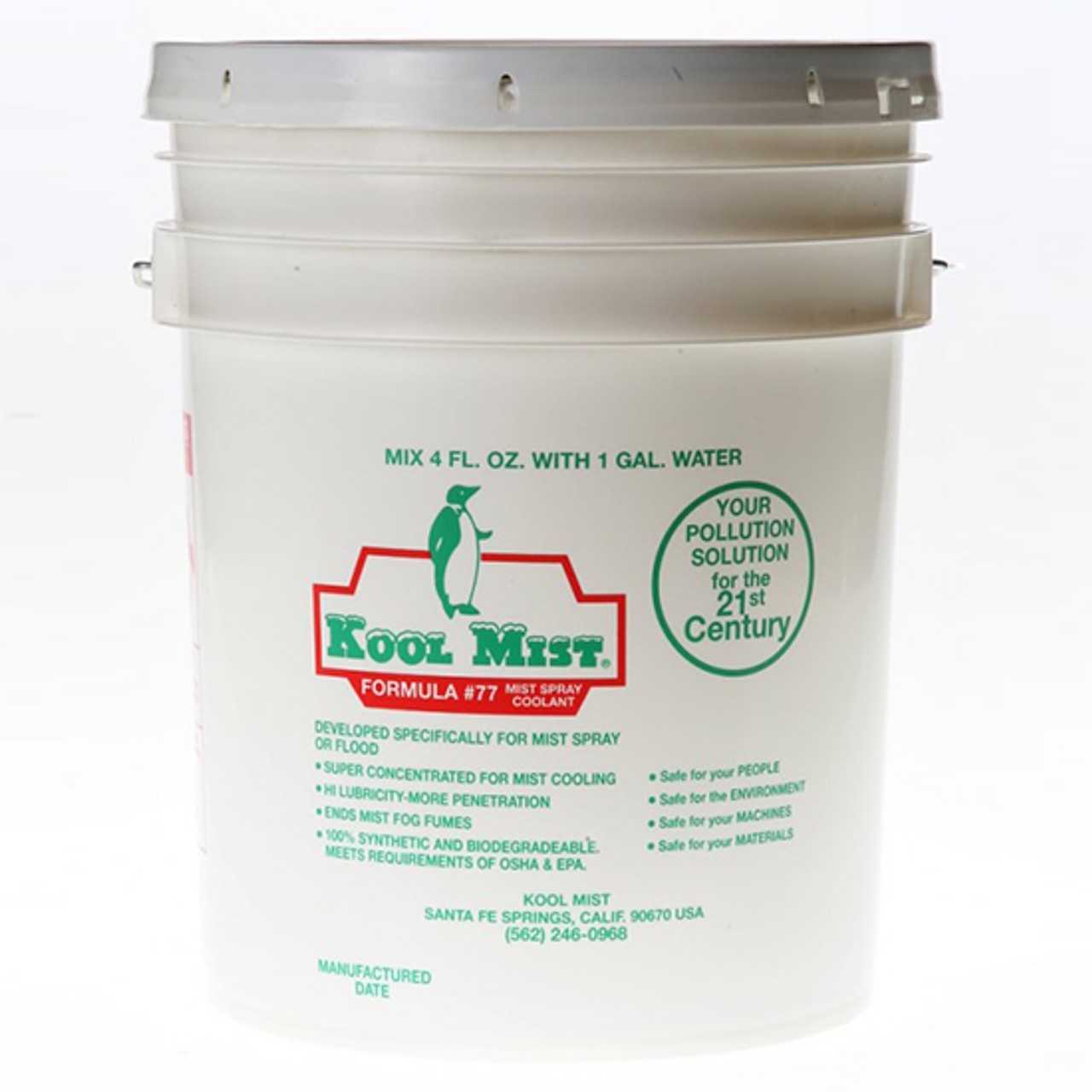Kool Mist Formula 77 Concentrated Water Soluble Cutting Fluid, 5 Gallon Pail