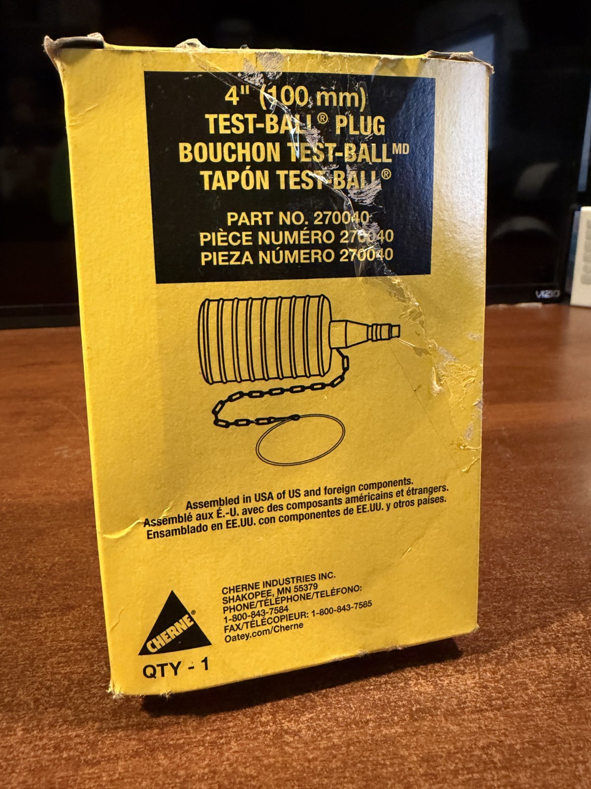 Cherne Industries Incorporated 4″ 100 mm Test-Ball Plug 270040
