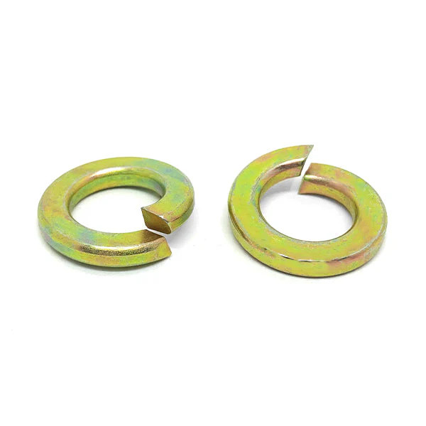 M8 Split Lock Washers Zinc Yellow