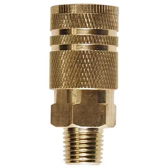 10PK- Quick Coupler, 1/4 MNPT, 1/4 Body, 300PSI Brass Material 6 Ball Bearing