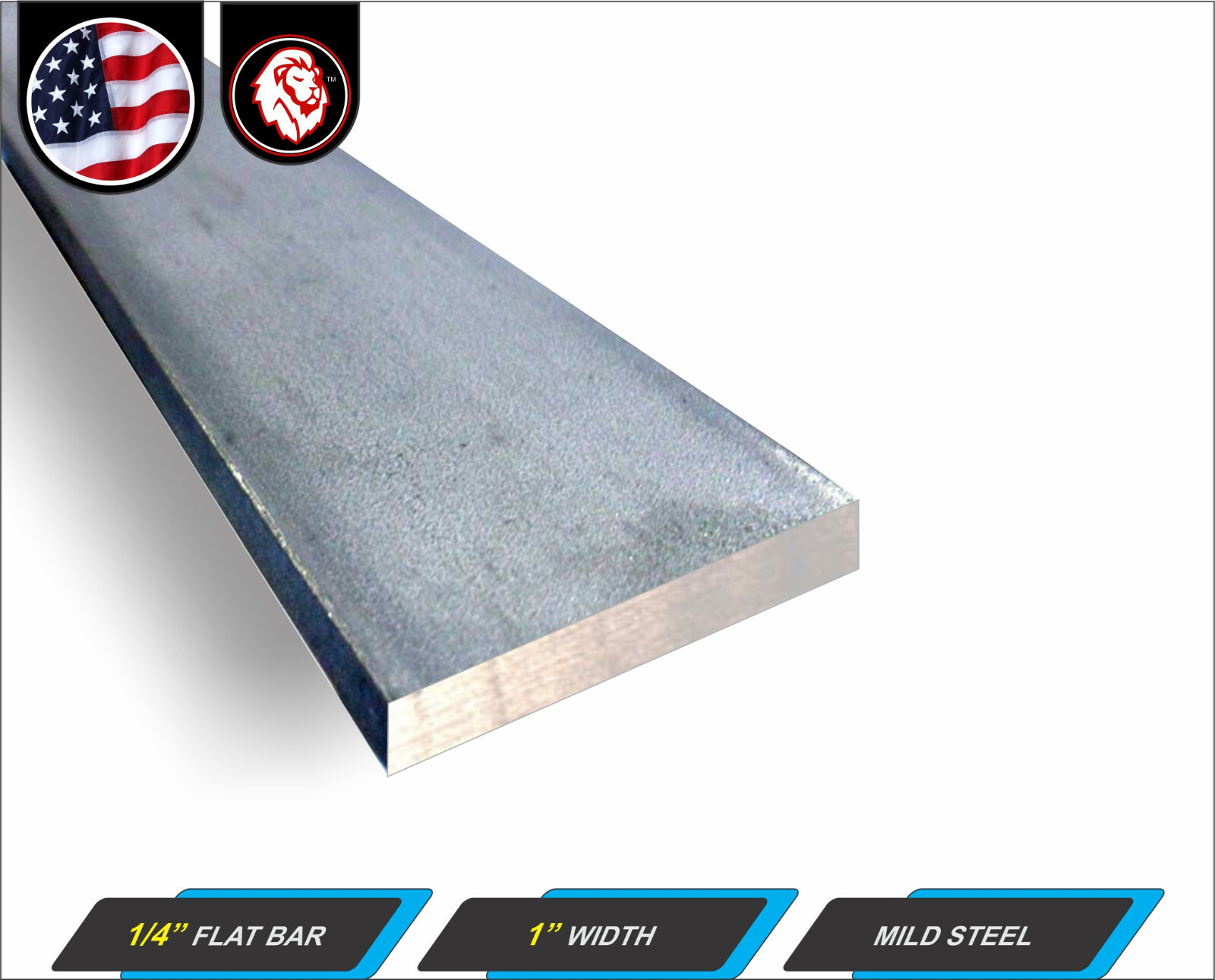1/4″ x 1″ Metal Flat Bar – Mild Steel – Flat Metal Stock – 24″ Long (2-ft)