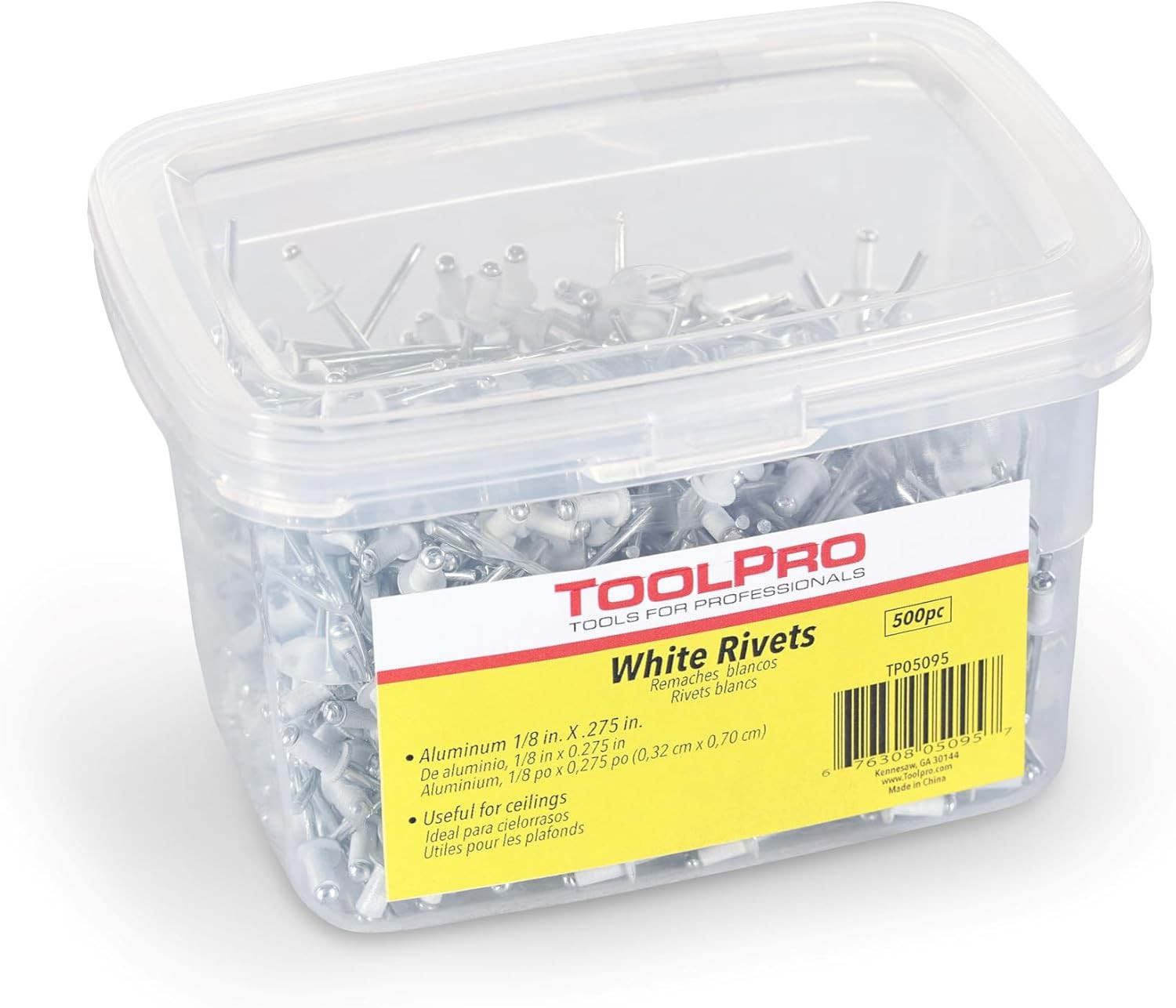 Pop Rivets for Ceilings, 1/8″ (100, White)