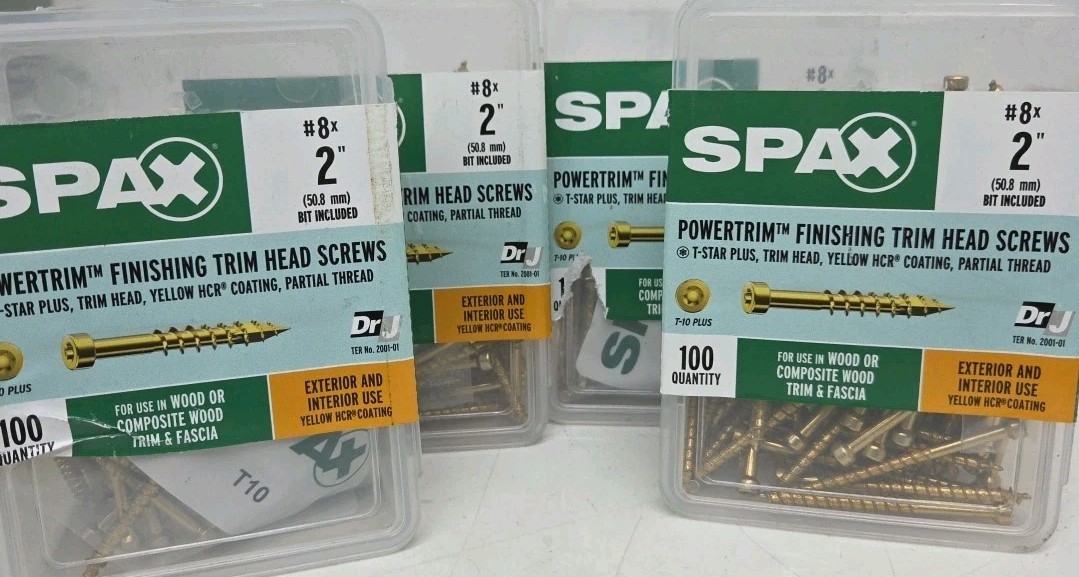 SPAX 2″ Exterior/Interior Power-Trim Finish Head Wood & PVC Screws 400 pcs