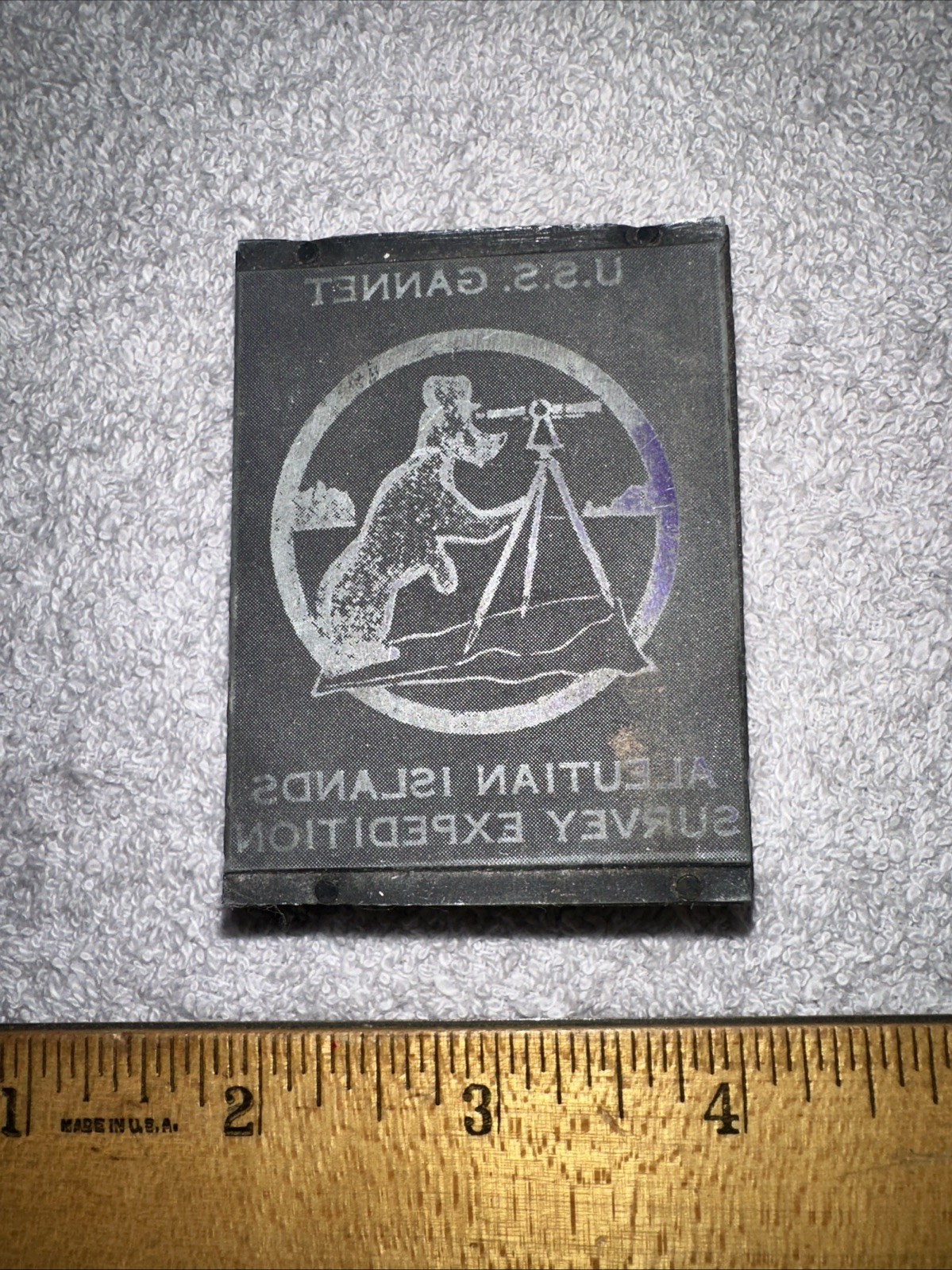 Printing Block ( U.S.S. GANNET ) Aleutian Islands Survey Expedition ￼