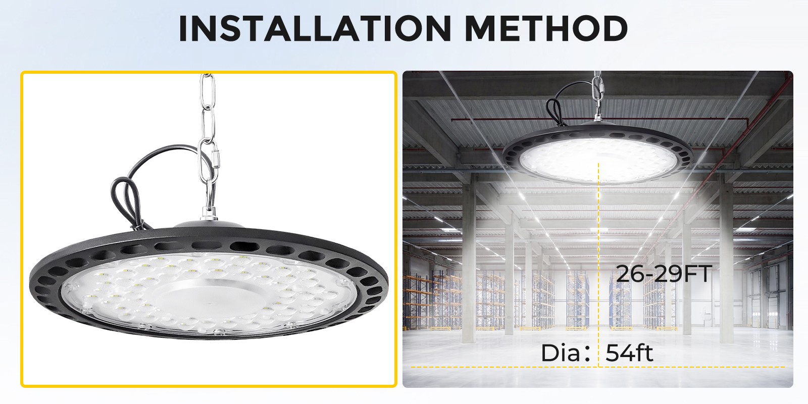6Pcs UFO Led High Bay Light 500W Industrial Commercial Factory Led Shop Light