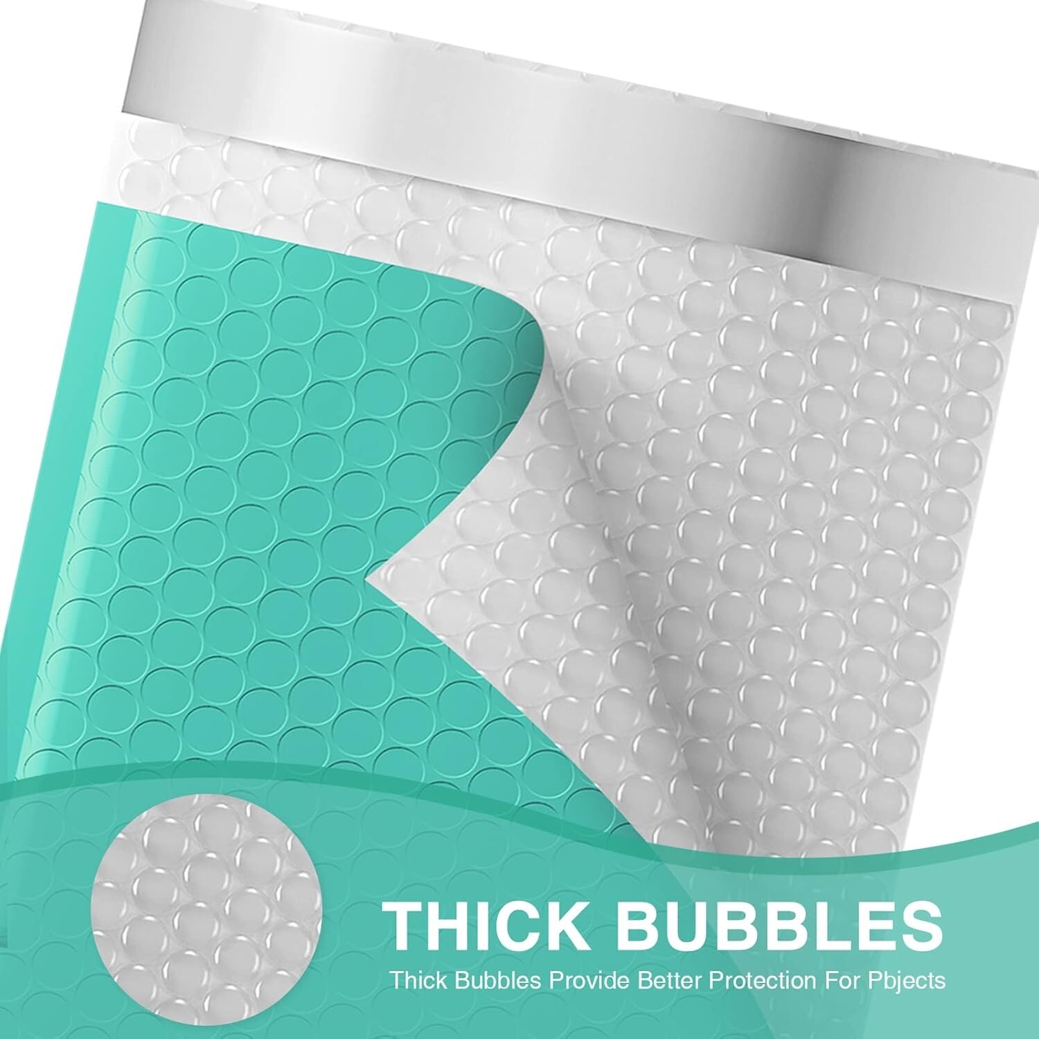 800x Bulk Bubble Mailers 4×8″ Small Padded Envelope Mailing Bags 4×7 Teal #000