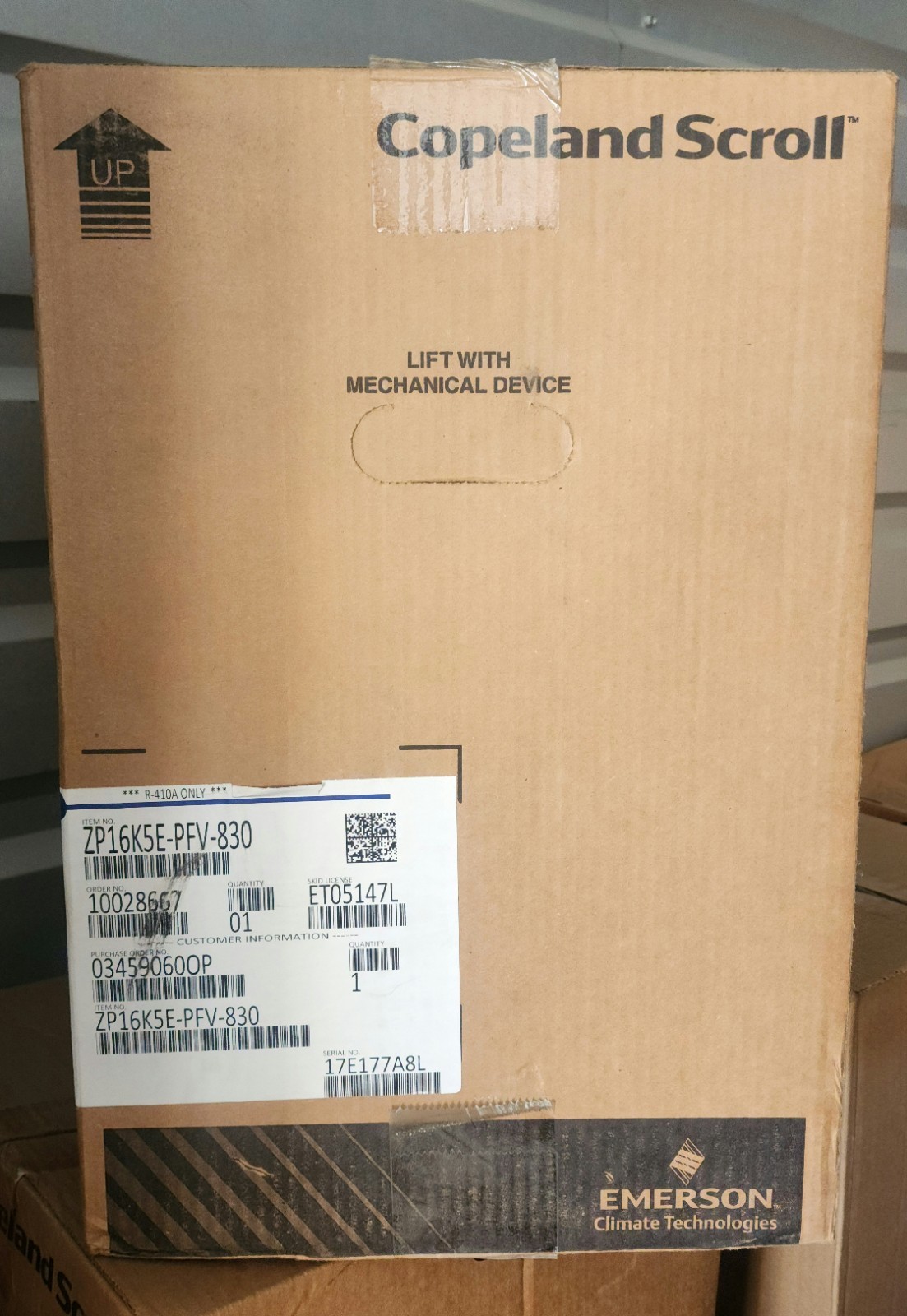 Copeland Scroll ZP16K5E-PFV-830 Scroll Compressor🔥208-230 15,500 R410A
