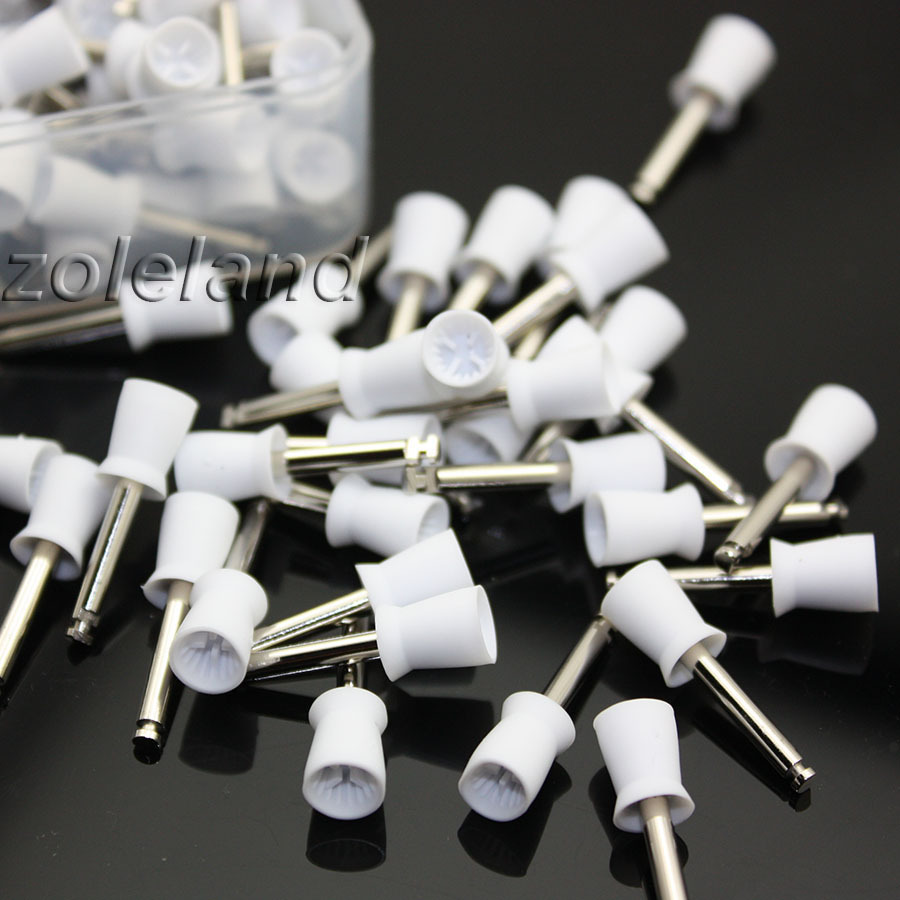 500 PCS Dental Latch Polisher Type Polishing Prophy Cup Tooth Bowl White Brushes