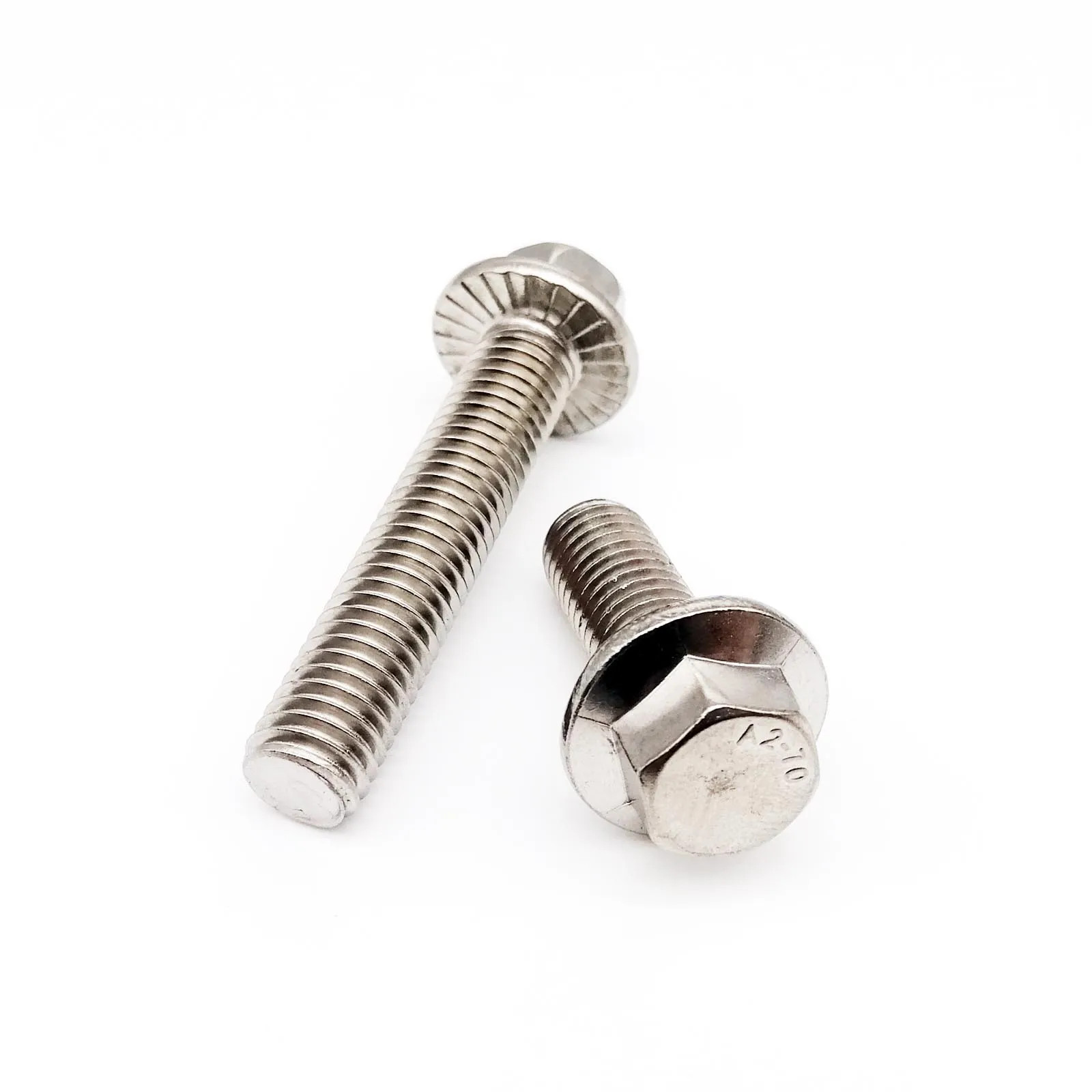 304 Stainless GB5787 Serrated Flange Hex Bolts M4-M12 Metric Hex Washer Screws