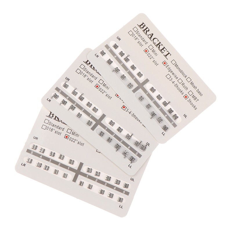 20pcs/set Dental Orthodontic Mini Edgewise Metal Bracket with/no hooks