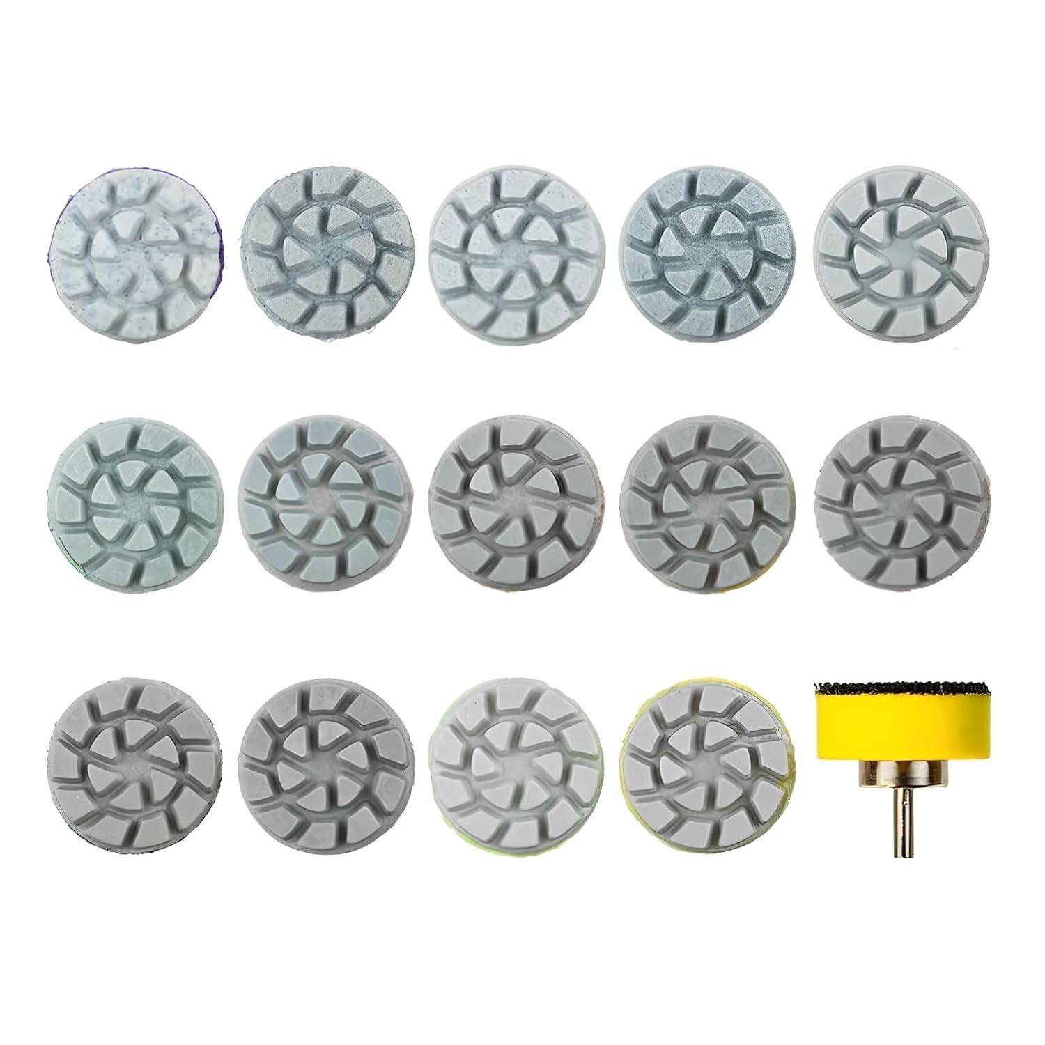 MiJunHD 1inch 25mm Mini Diamond Polishing Pad Set, 14PCS Different Grit 50#10…