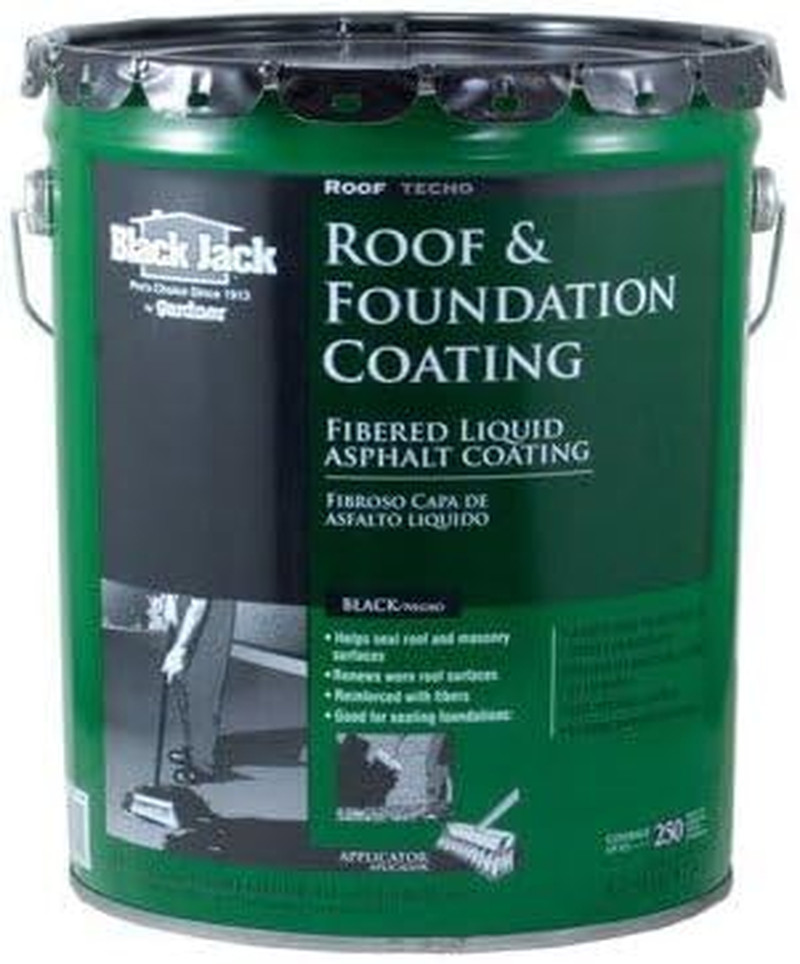 Black Jack Roof & Foundation Coating – 4.75 Gal Black Exterior Paint