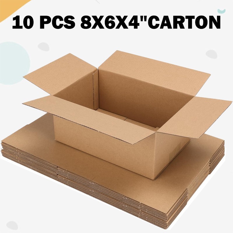 10/25 Pack Small Shipping Boxes 8x6x4 Inches for Shipping, Packaging, Business