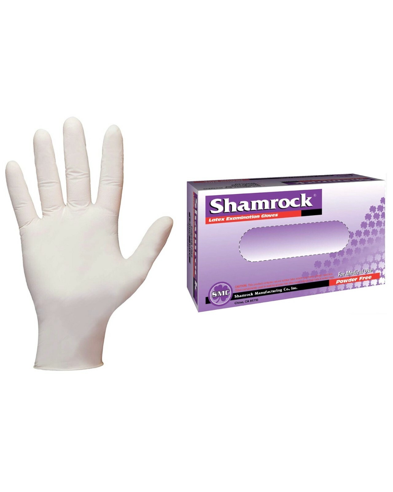 Shamrock Medical Glove, Powder Free, Slick Surface Latex, Natural – 100pcs