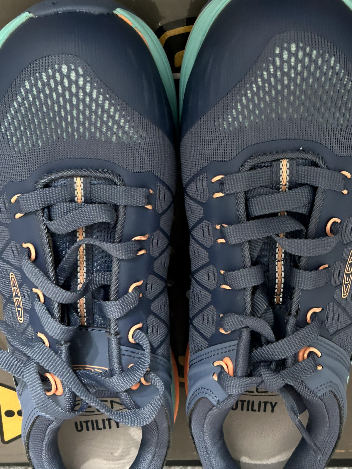 Keen Utility Vista Energy Composite Safety Toe Work Shoe Womens Sz 7.5 Wide Blue