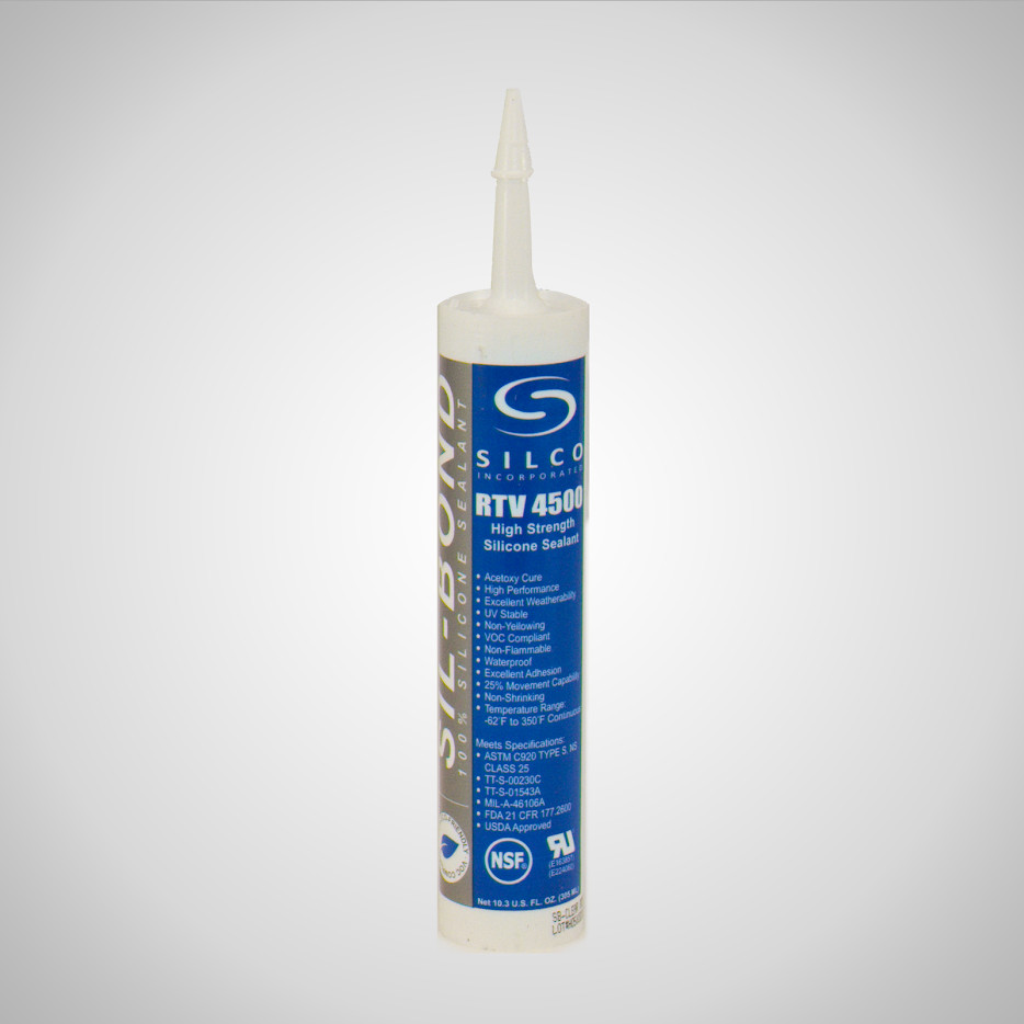Silbond Food Grade RTV Silicone Sealant Adhesive CLEAR 10.3oz, CASE OF 24