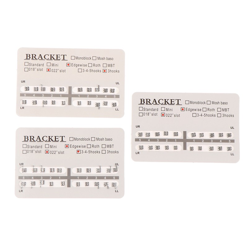 20pcs/set Dental Orthodontic Mini Edgewise Metal Bracket with/no hooks