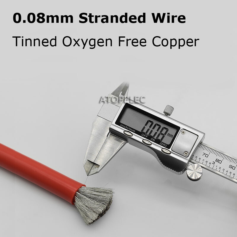 5M Heat Resistant 14-30AWG Flexible Silicone Wire Tinned Copper Soft RC Cable
