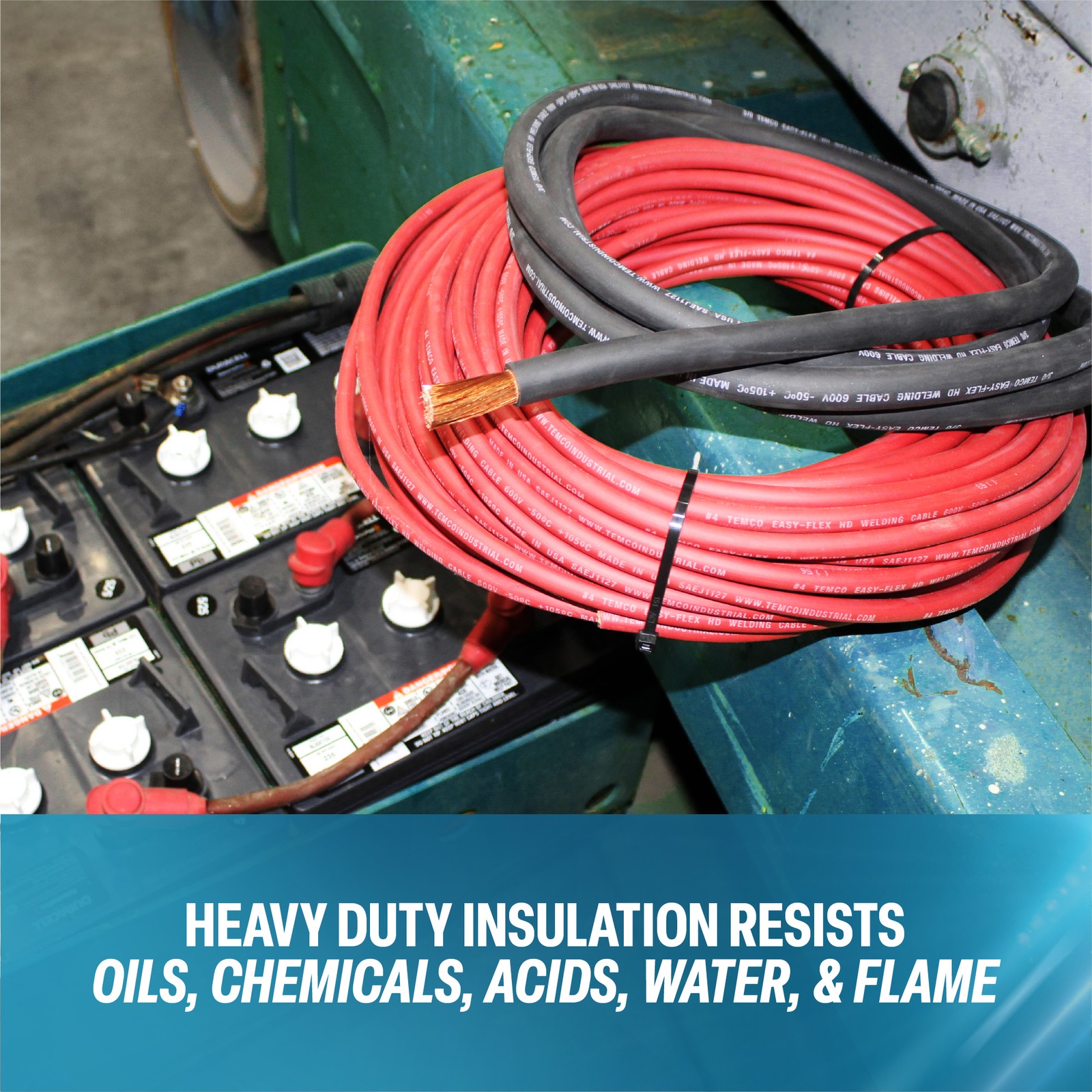 WELDING CABLE 2/0 BLACK 100′ FT BATTERY LEADS USA NEW Gauge Copper AWG Solar