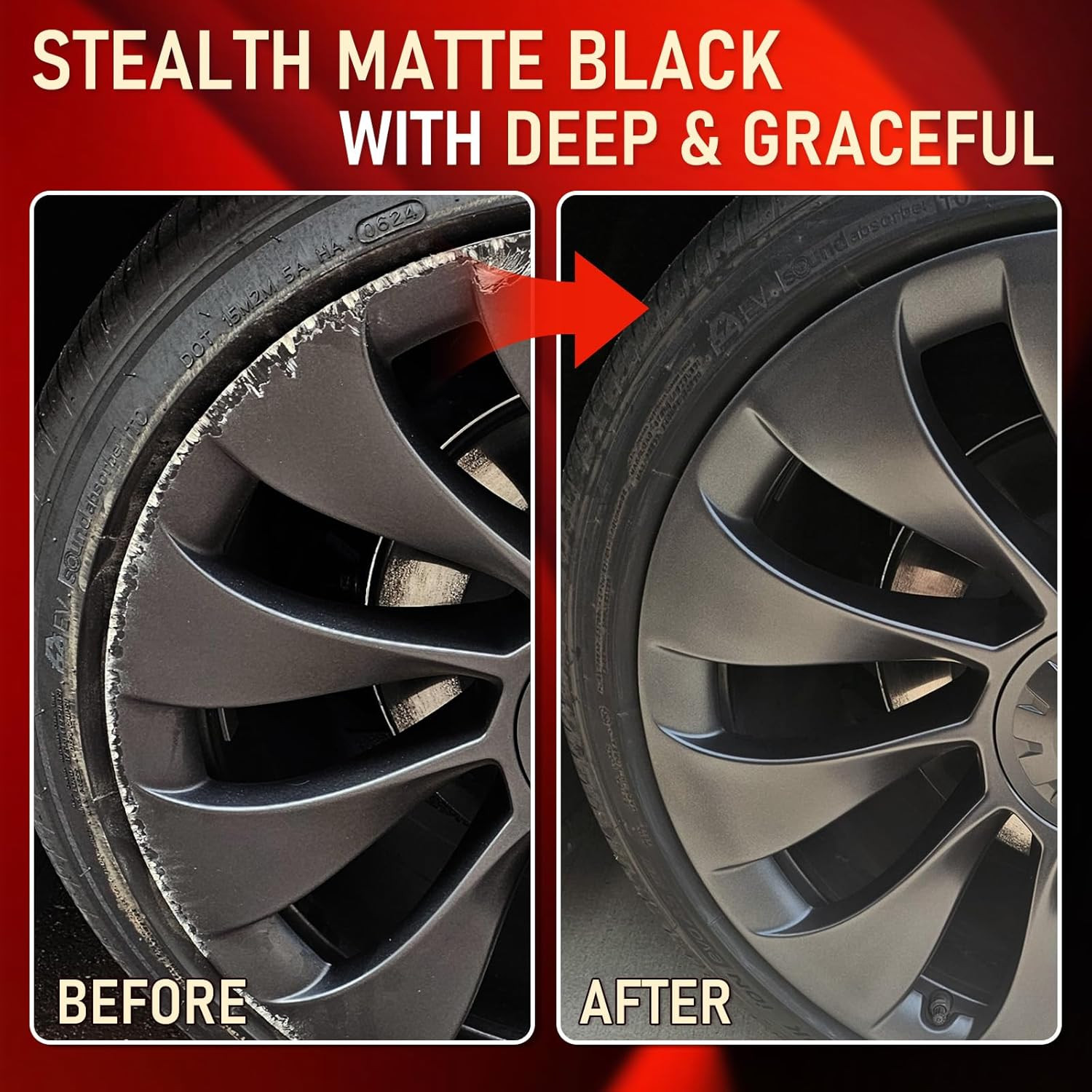 SMAPHY Matte Black Rim Touch up Paint, Matte Black Paint Pen for Metal, Enamel,