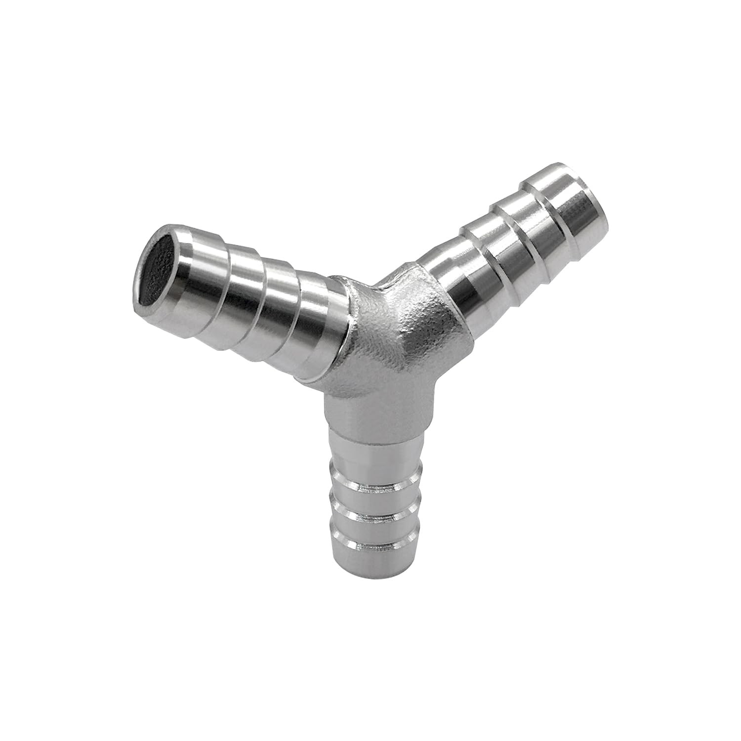 2 PCS Stainless Steel 5/16×5/16×5/16 Inch Hose Barb 3 Way Y Shape Clamps