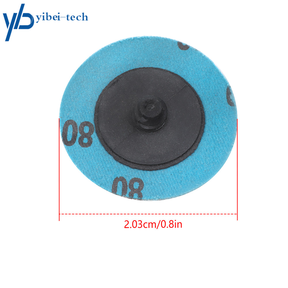50Pcs 80 Grit 2″ roll Lock Quick Change Discs Set Sanding Discs with 1/4″ Holder