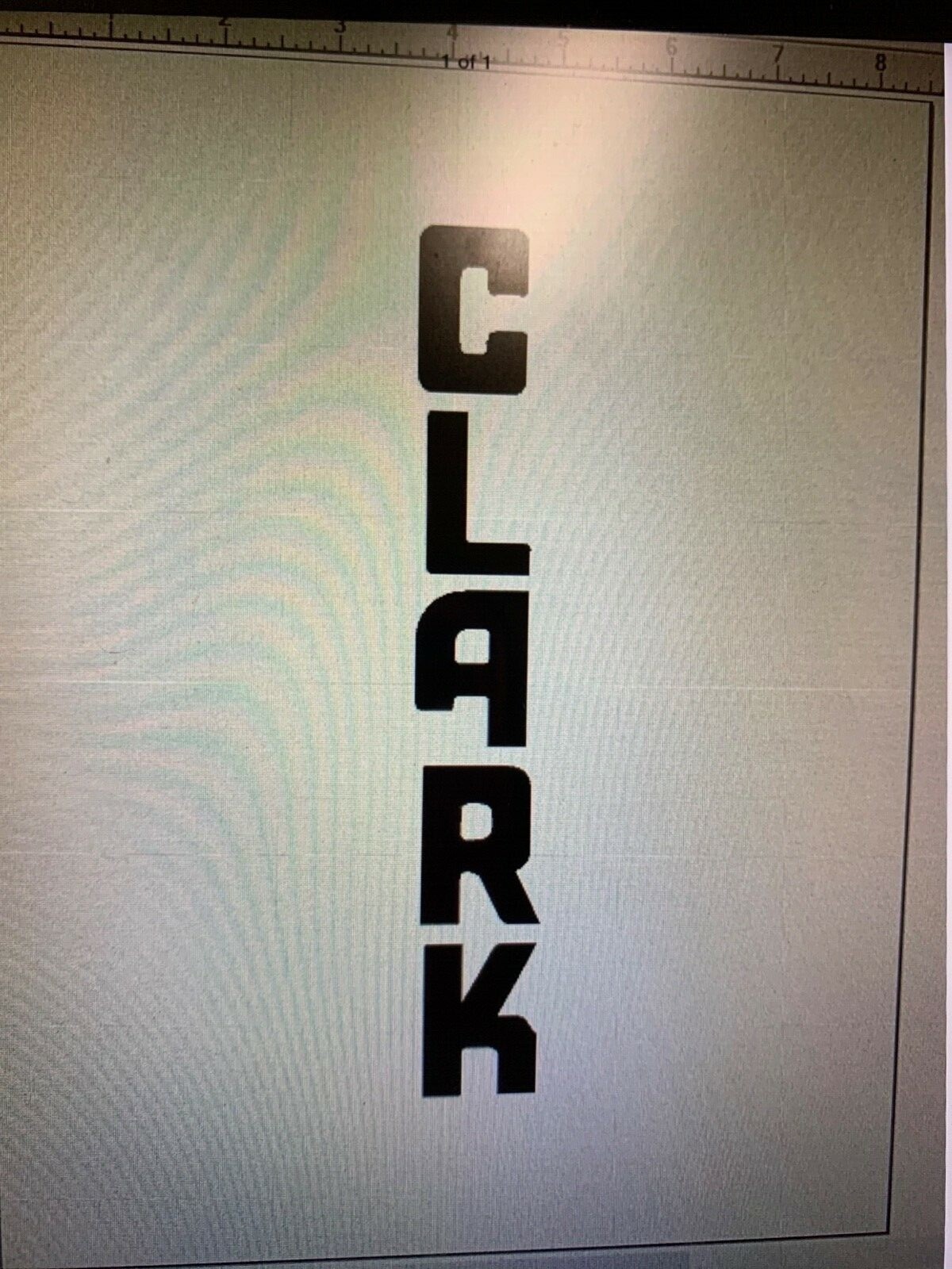 Set Of White,Black, Or Green Clark Forklift Vertical Decals 20 Inches