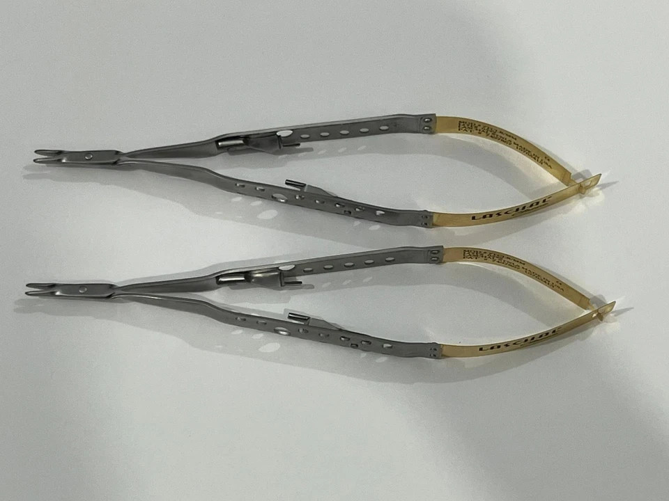 LOT OF 2 Laschal Castroviejo Needle Holder. diamond, 18CM, Straight