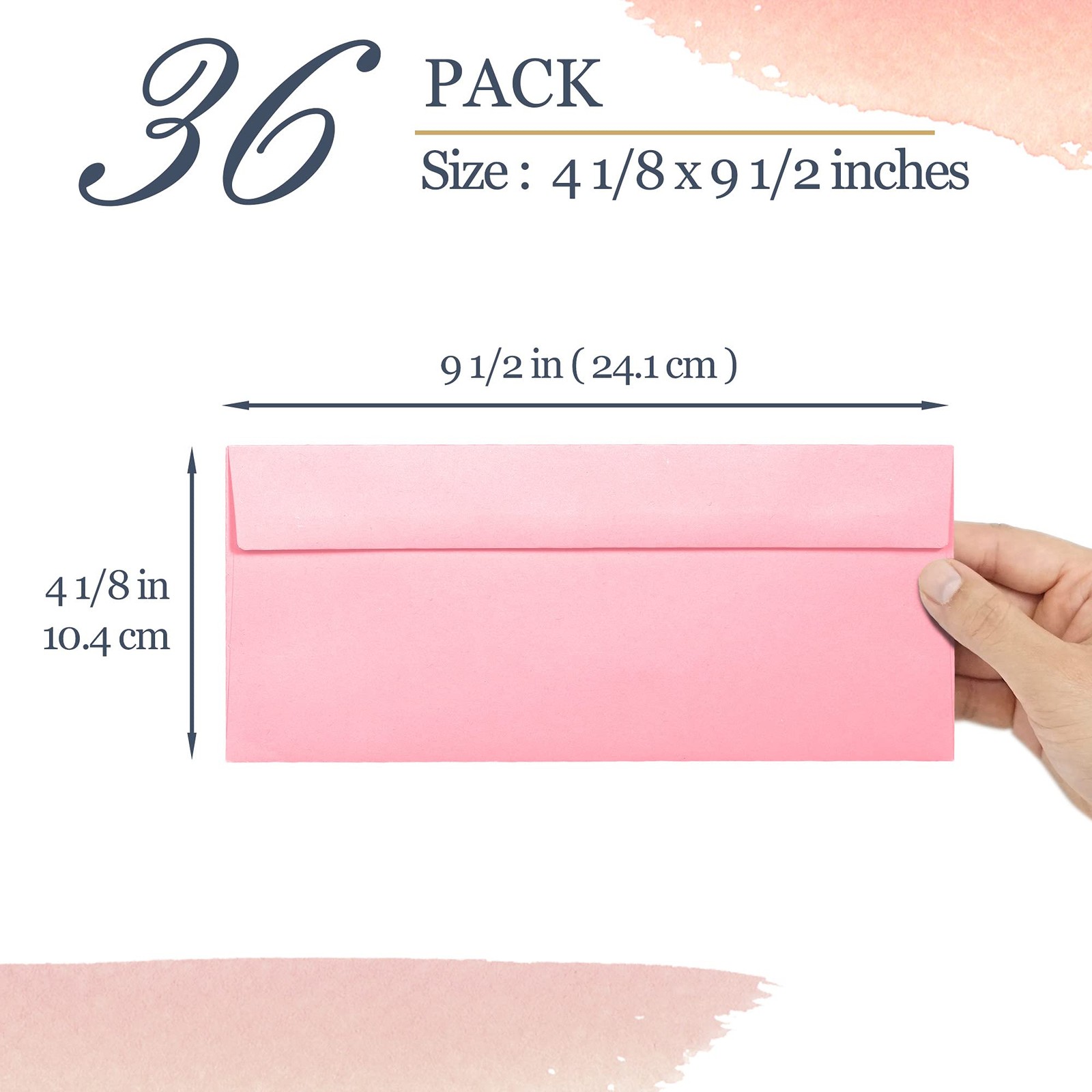 Colored Envelopes Letter Size, 36-Pack #10 4. 125 x 9.5 inches, 6 Colors