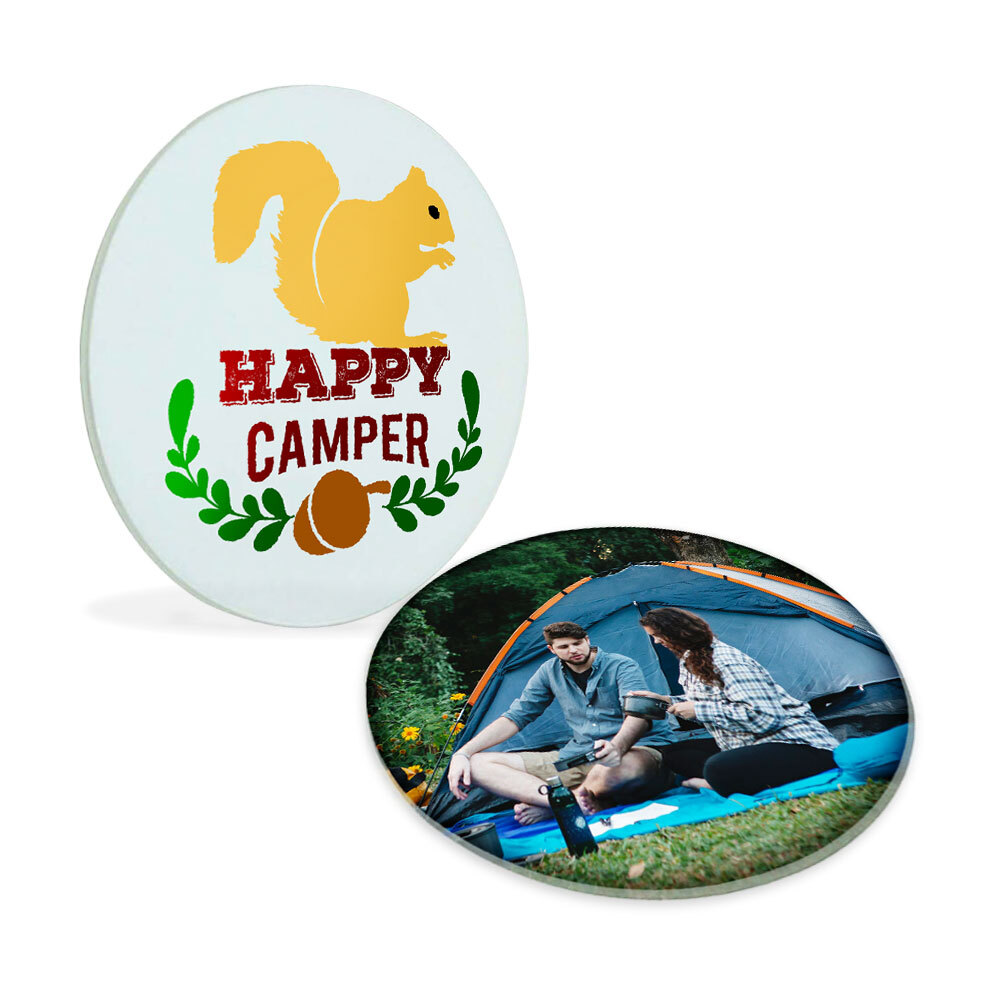 120pcs 3.9″ Round Sublimation Blank Glass Coaster Round Coaster Glossy USA