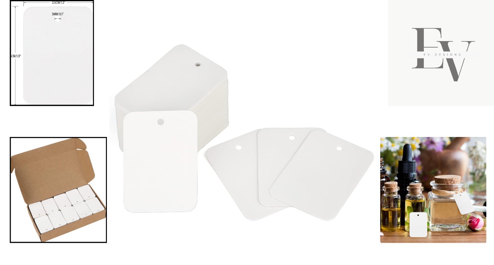 1000 PCS White Price Tags 1.9×1.3 in – Easy Marking for Retail & Crafts