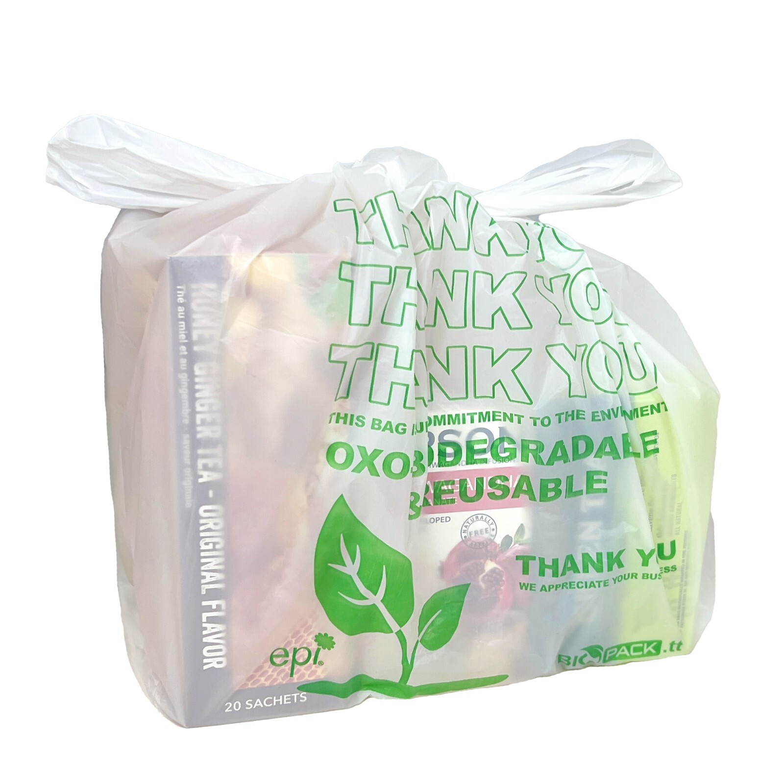 1000 Bags T-Shirt Thank You Plastic Grocery Store Shopping Carry Out Bags-5 PACK