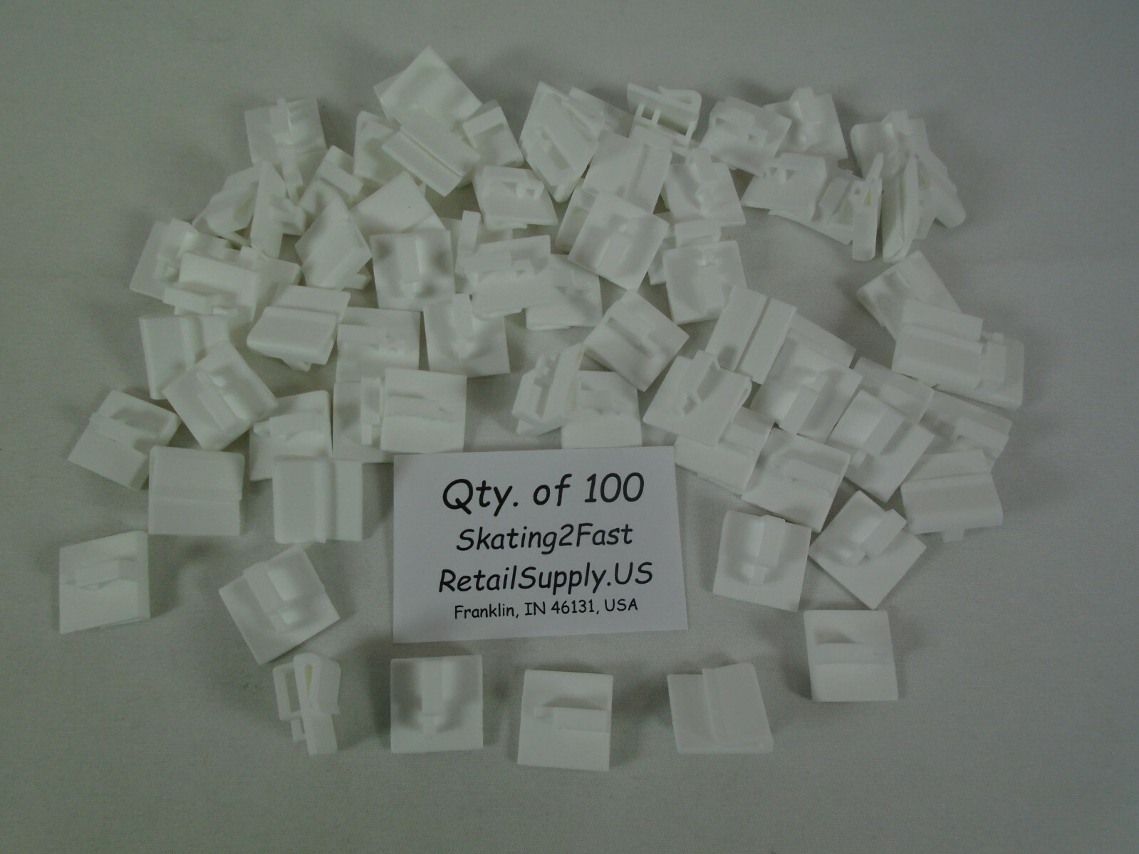 100 Qty. Snap Clip White Hook Holds up to 1 lbs Grid Drop Ceiling Signage Banner