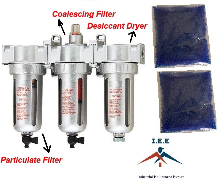 1/2″ COMPRESSED AIR INLINE FILTER/DESICCANT DRYER 3 STAGE GOOD FOR PLASMA CUTTER