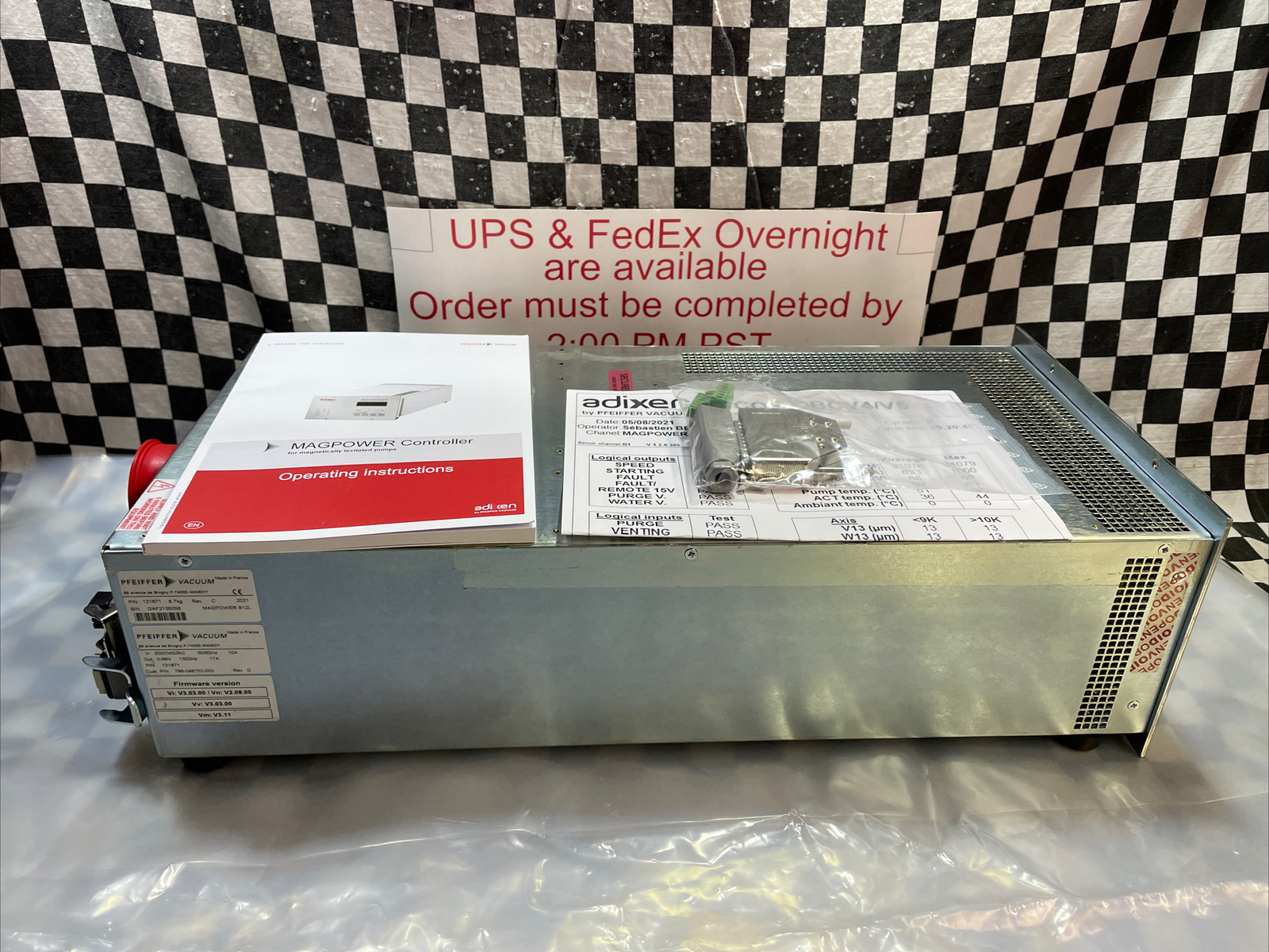 Adixen Pfeiffer MagPower Turbo Pump Controller PFEIFFER 121671, MAGPOWER S12L