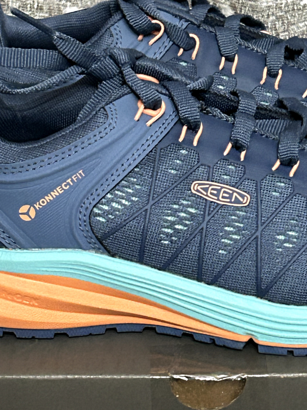 Keen Utility Vista Energy Composite Safety Toe Work Shoe Womens Sz 7.5 Wide Blue