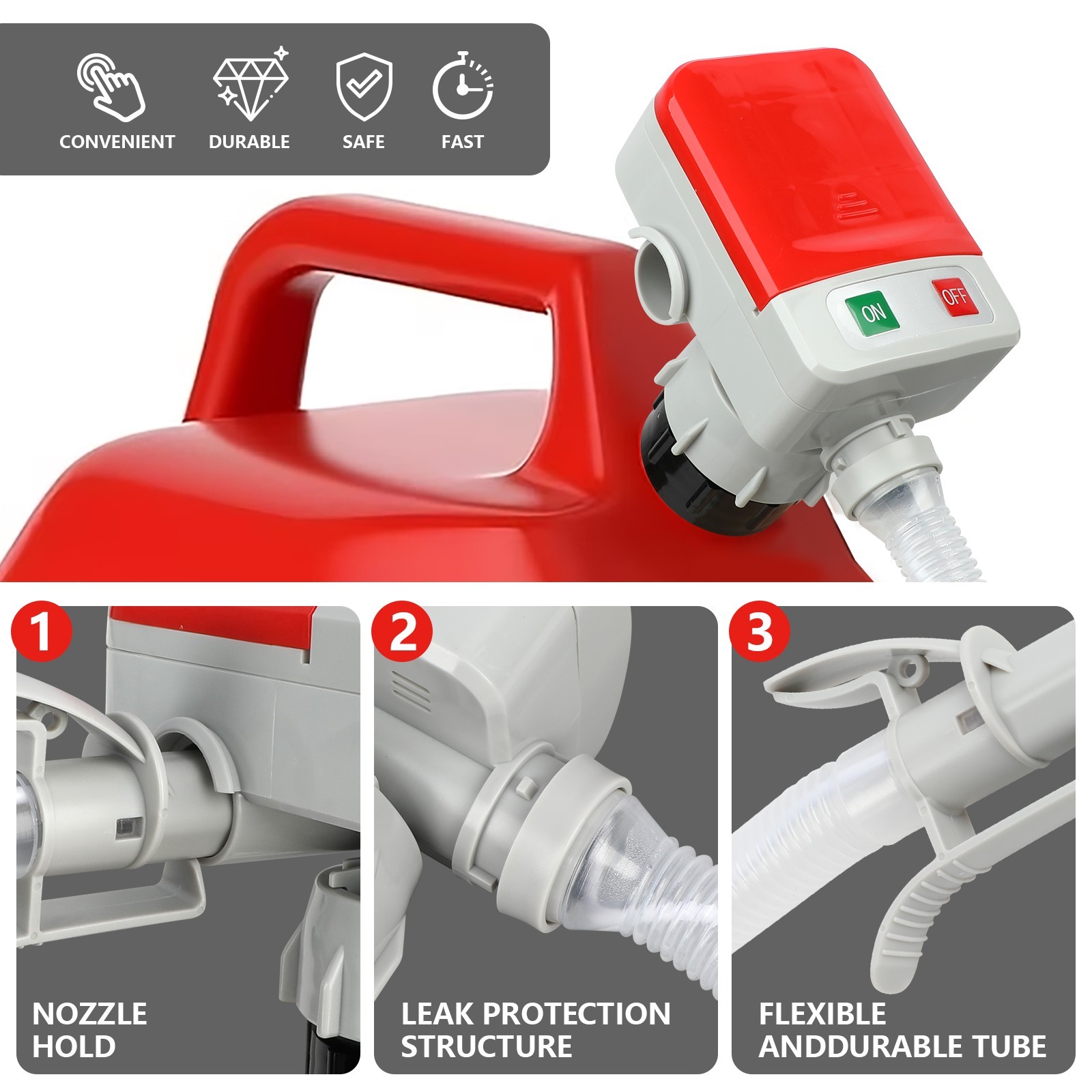 Automatic Fuel Transfer Pump with Auto-Stop, Battery Powered Fuel Transfer Pump
