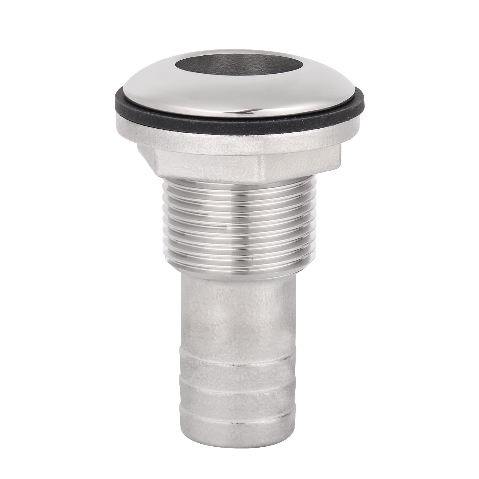 316 Stainless Steel Boat Thru-Hull Fitting with Hose Barb for 1″ I.D. Hose..