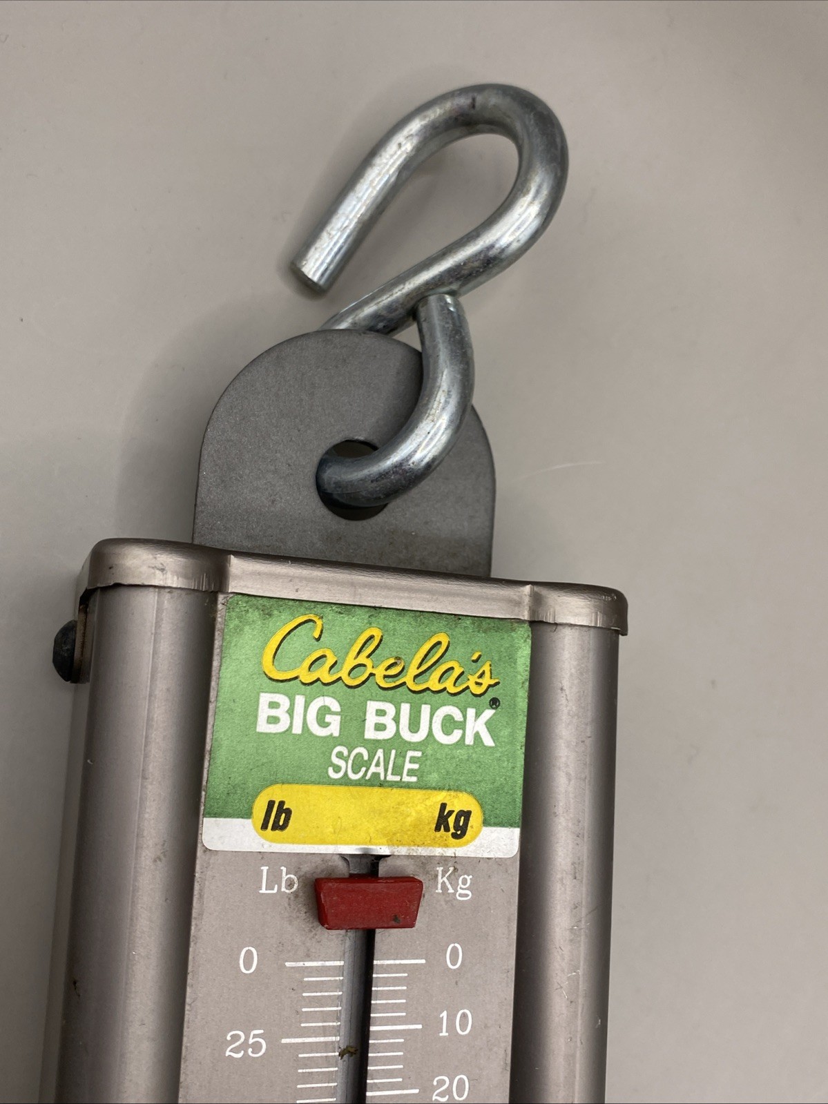 Cabelas Big Buck Hanging Weight Scale 19” Heavy Duty Steel Gray Taiwan Lb Or Kg