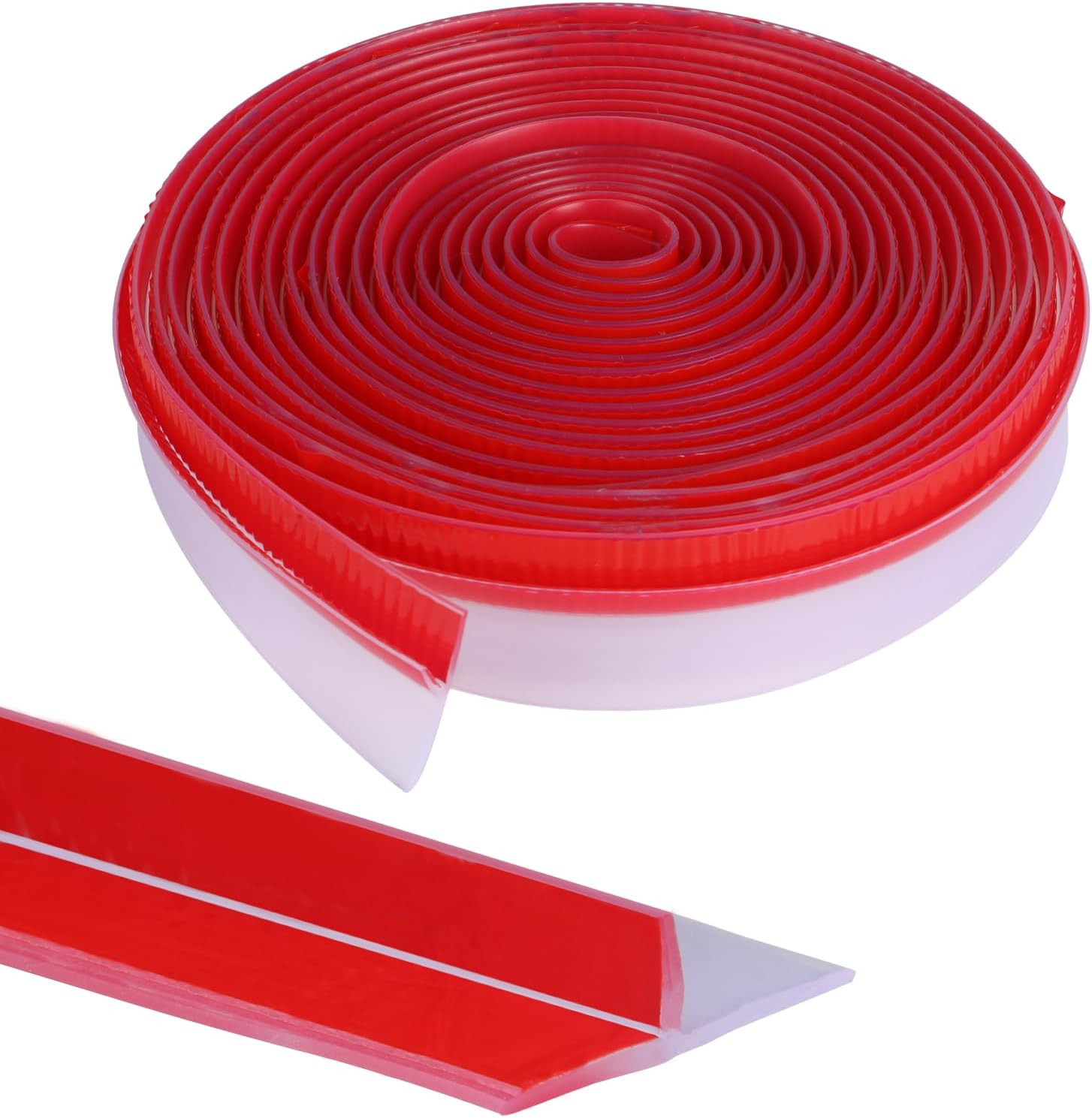 Orghtin T-Shaped Silicone Seal Strip, Clear Door Sealer Weather Stripping, 10Ft