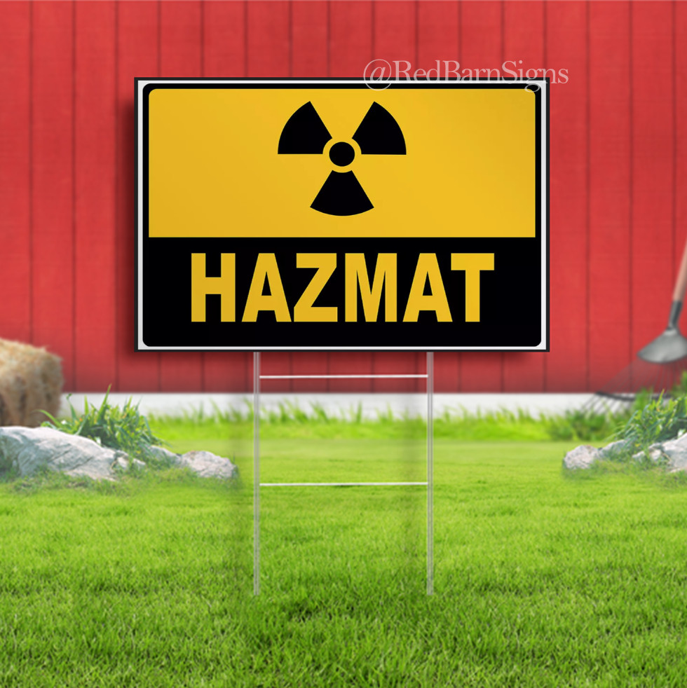 Radiation Hazmat Clean Sign Safety Indoor Outdoor Yard Sign