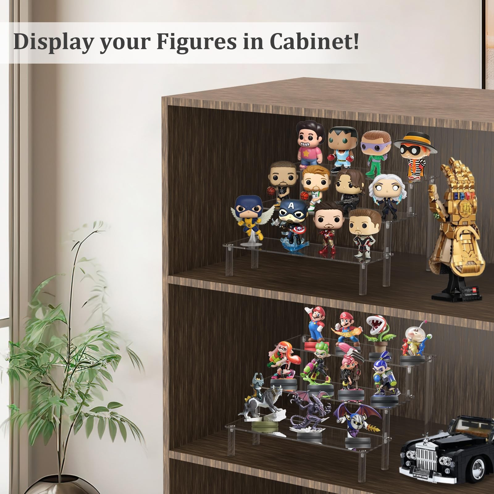 AZEAM Acrylic Riser,Clear Display Risers Stand Perfume Organizer Cologne Acry…