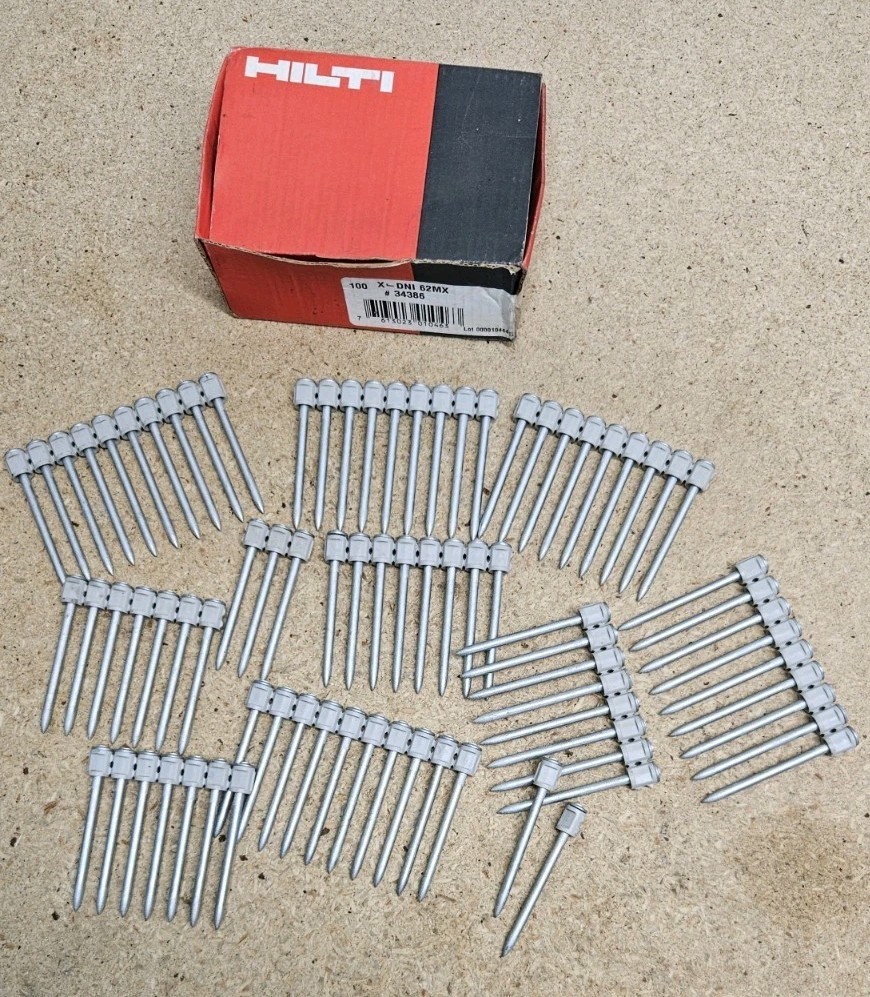HILTI X-DNI 62MX 34386 – 62mm or 2-1/2” collated galvanized nails – 82 count
