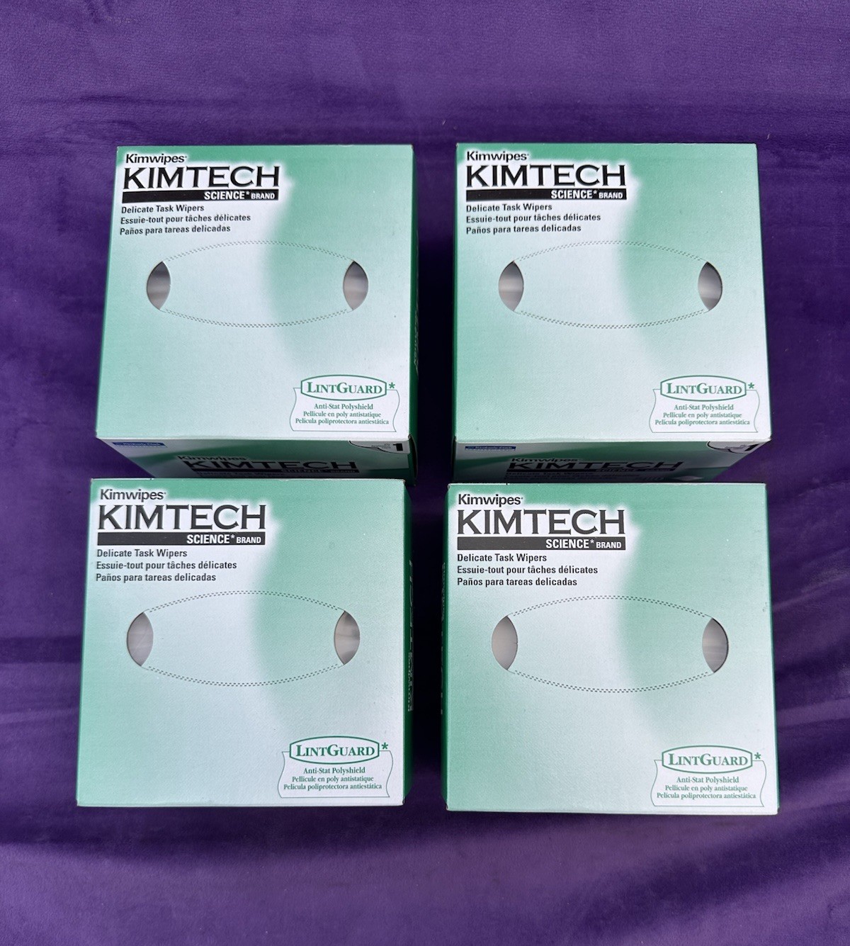 Kimtech Science Kimwipes-Delicate Task Wipers-34155-280/box 4.4″x8.4″ Lot Of 4